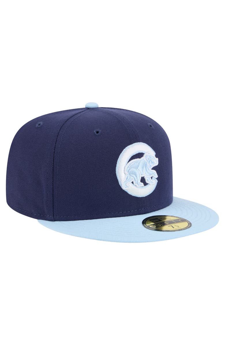 New Era Men's New Era Navy/Light Blue Chicago Cubs Color Pack 2-Tone 59FIFTY Fitted Hat, Alternate, color, 