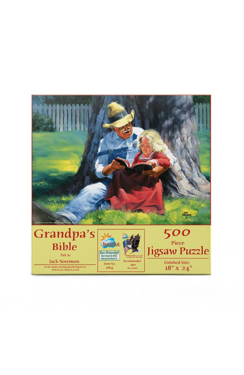 Sunsout Grandpa's Bible 500 piece Jigsaw Puzzle for Adults, Alternate, color, Multicolor