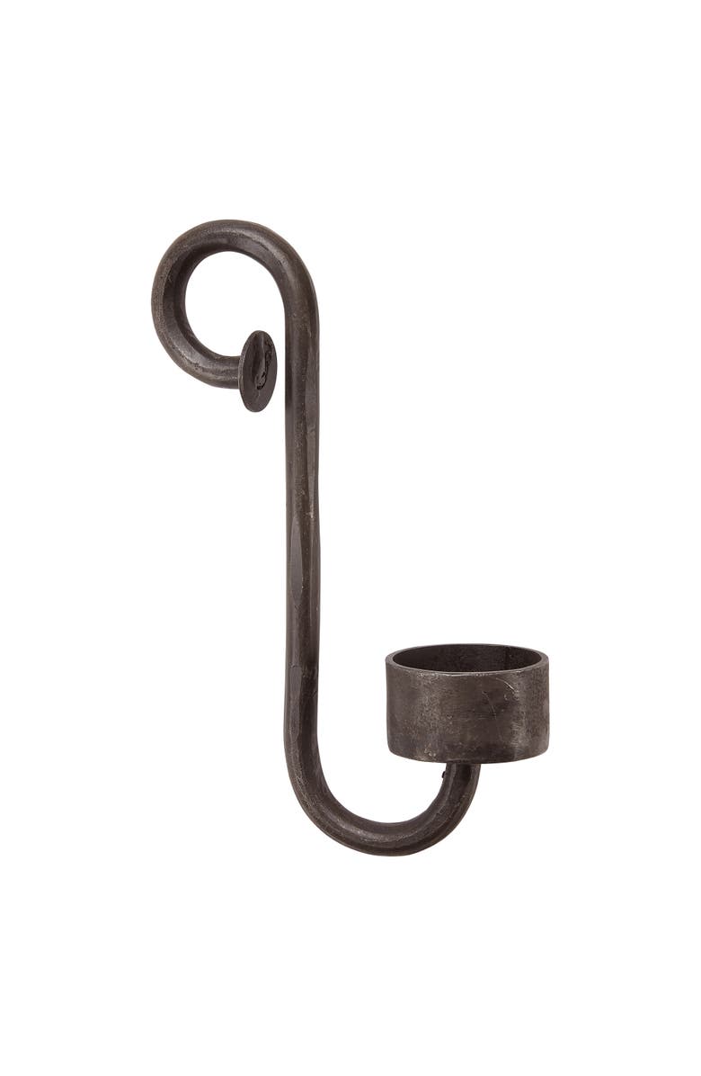 tag Rustic Iron Hand Forged S-Hook Tealight Candle Holder, Main, color, Black