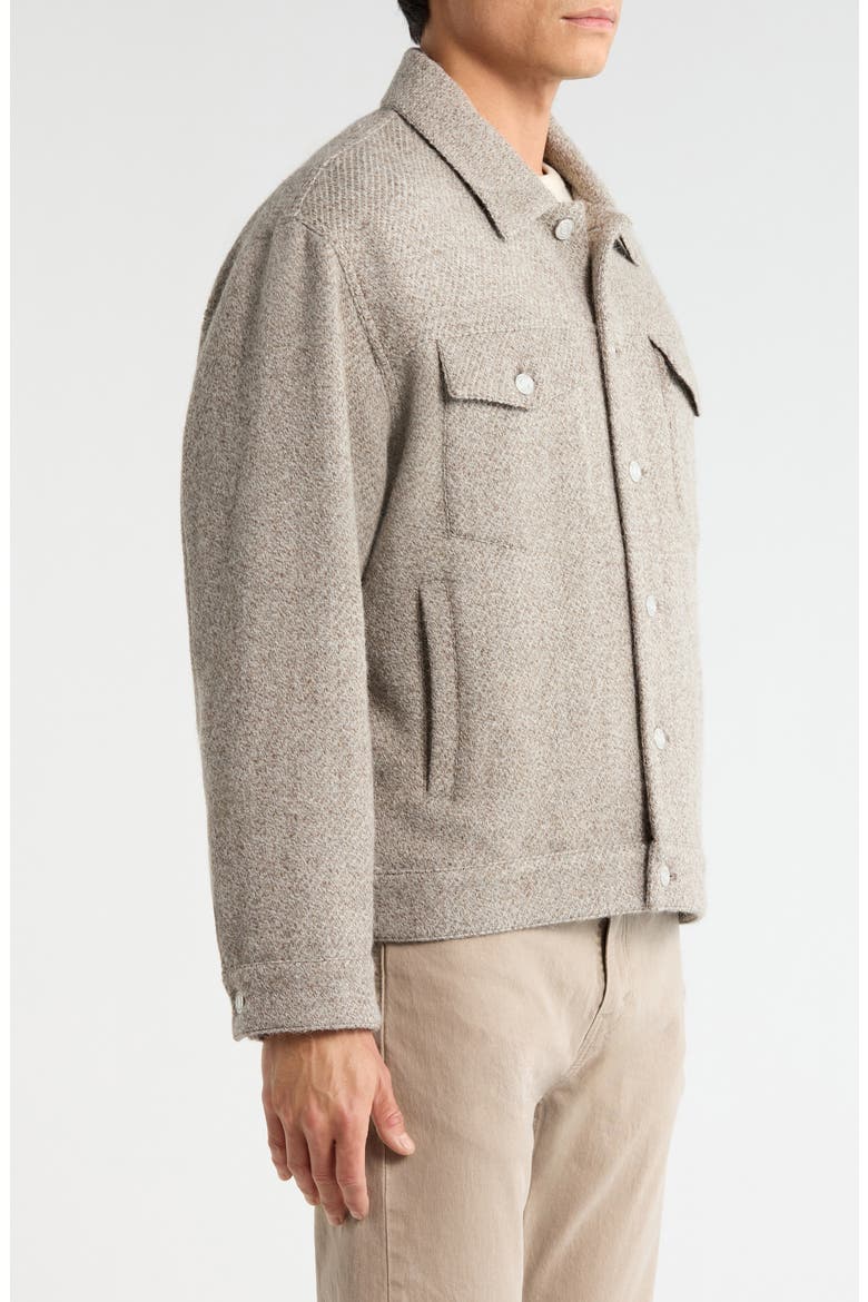 Tweed Trucker Jacket, Alternate, color, LIGHT TAUPE