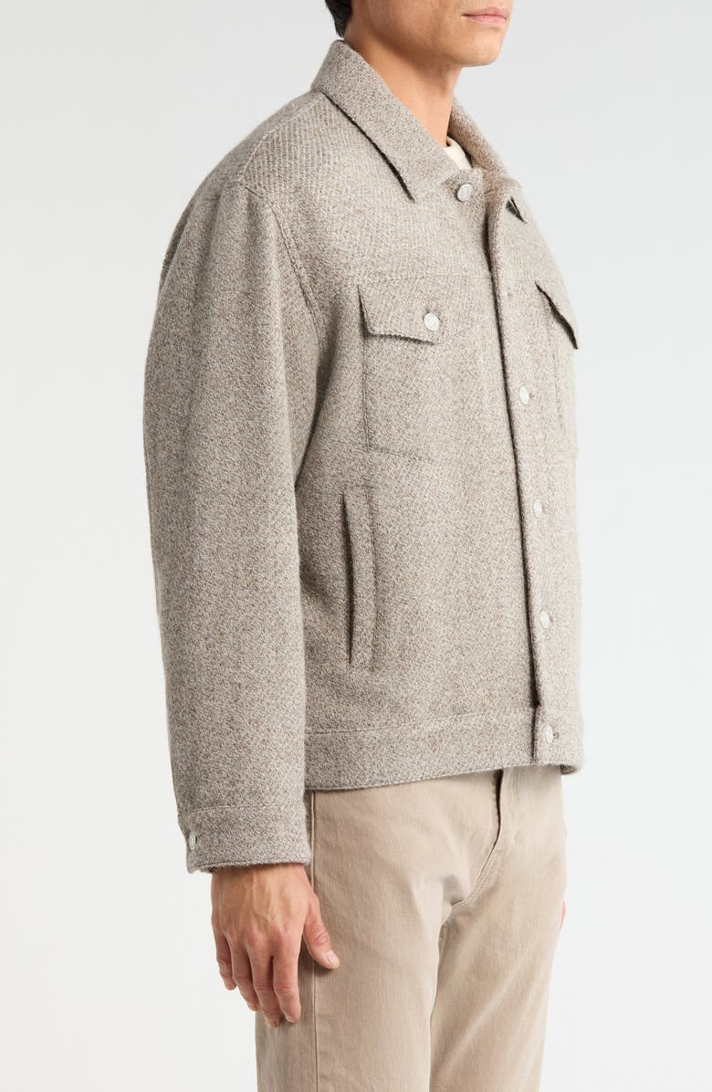 FRAME Tweed Trucker Jacket, Alternate, color, Light Taupe