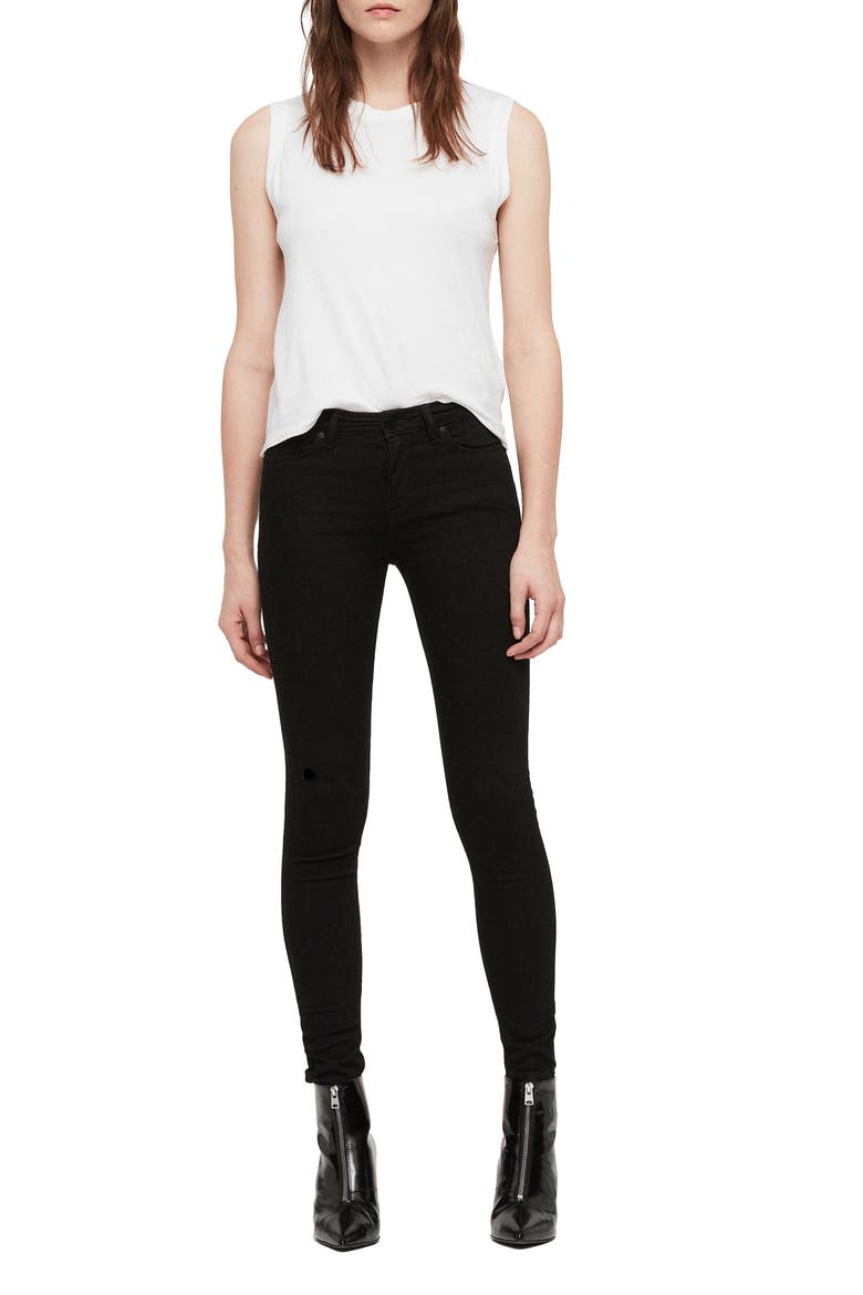 Grace Skinny Jeans, Alternate, color, JET BLACK