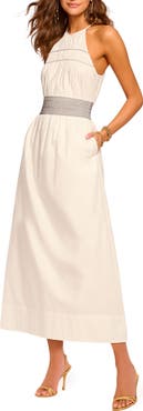Ramy Brook Melanie Smocked Waist Sleeveless Maxi Dress