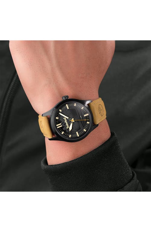 Timberland Rambush Leather Strap Watch, 42mm In Tan