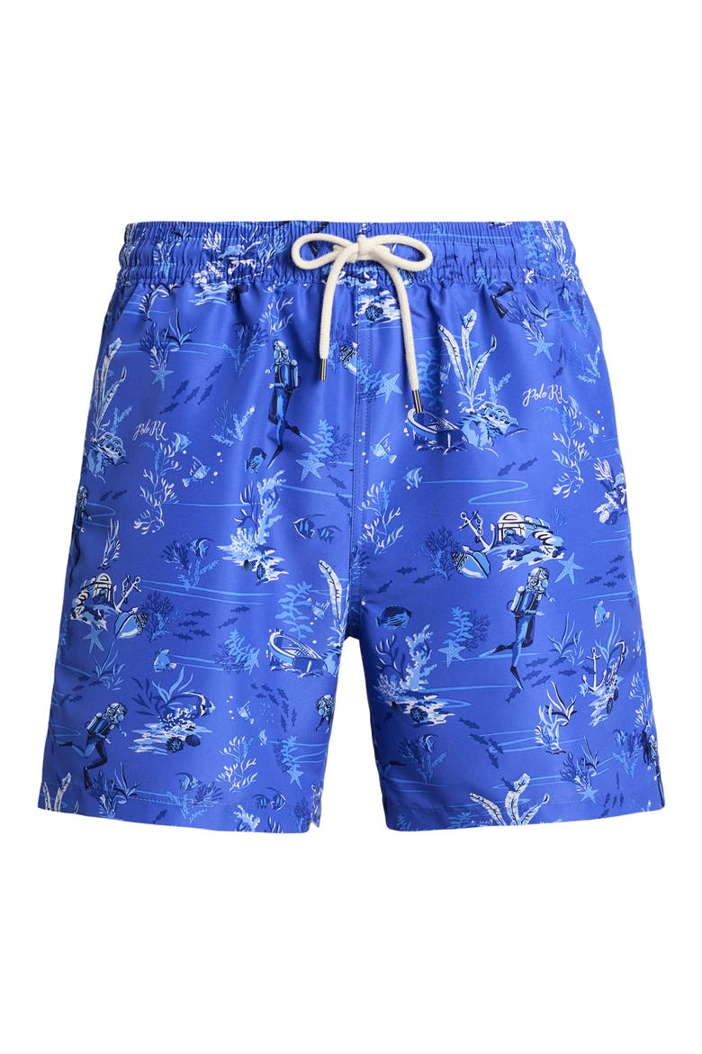 Traveler Classic Print Swim Trunks, Alternate, color, SUNKEN TREASURE ALLOVER