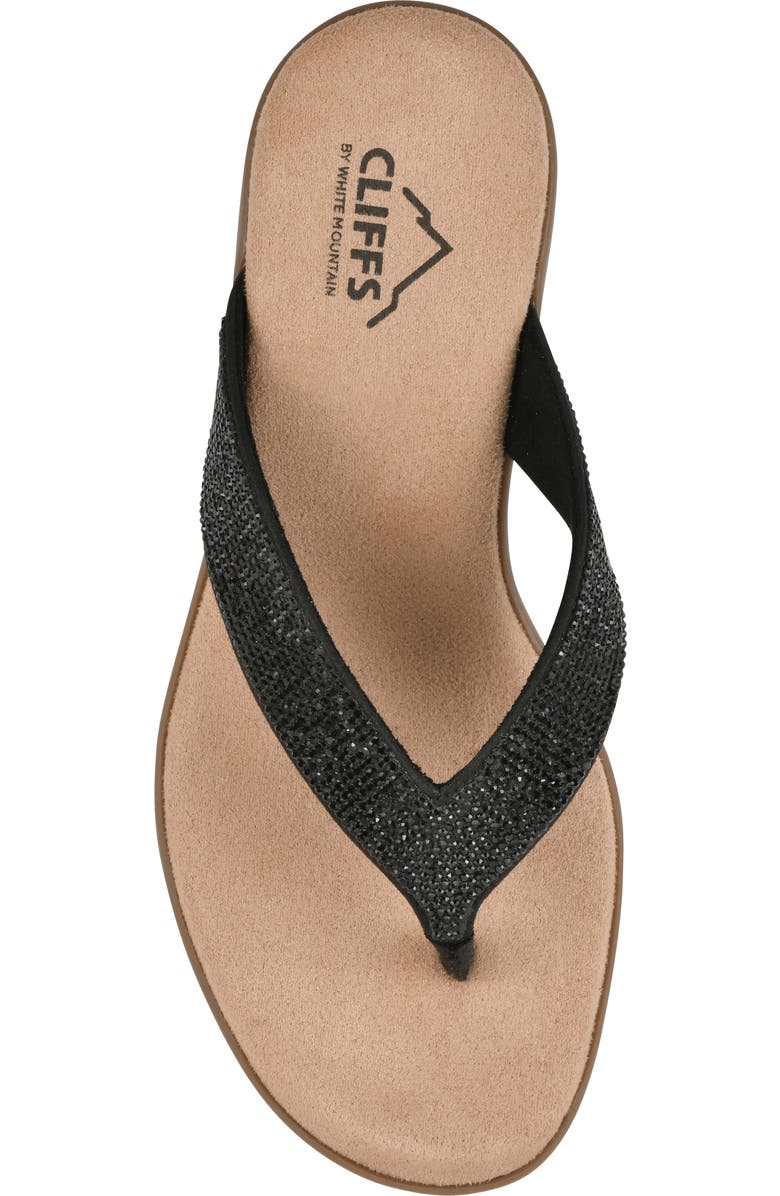 CLIFFS BY WHITE MOUNTAIN Becharm Sandal, Alternate, color, Black Fabric