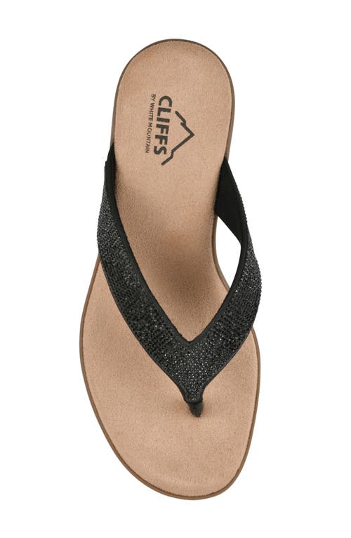 Cliffs By White Mountain Becharm Sandal In Black Fabric