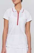 L'ETOILE SPORT MESH ZIP PERFORMANCE POLO