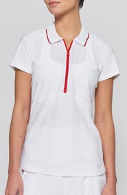 L'ETOILE SPORT MESH ZIP PERFORMANCE POLO