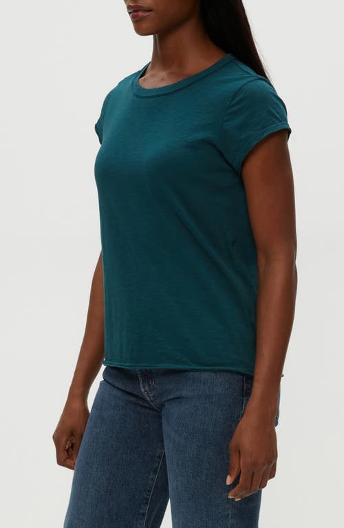 Michael Stars Slub Crewneck Tee In Green