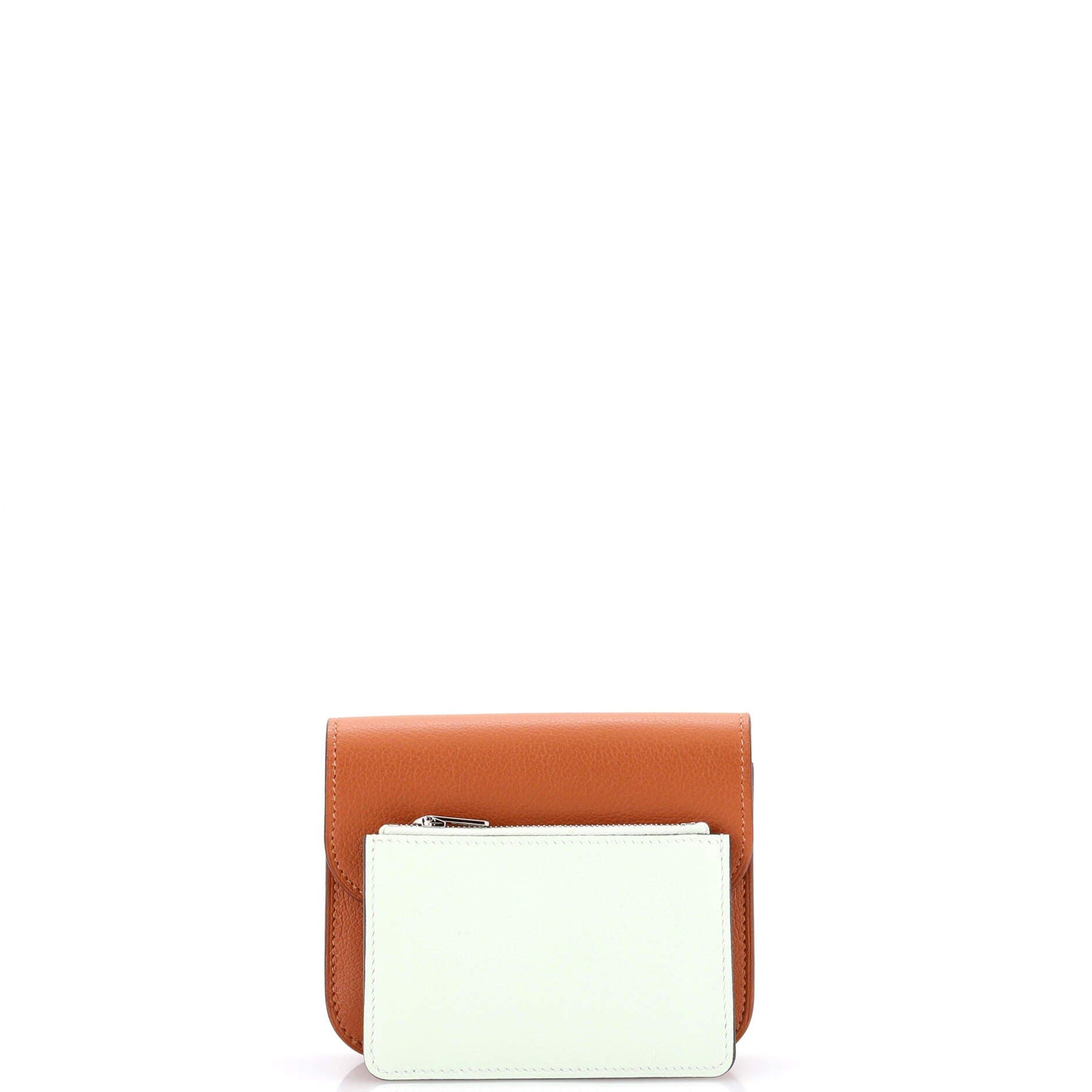 Pre-Owned Hermes Constance Slim Wallet Evercolor, Alternate, color, Quebracho