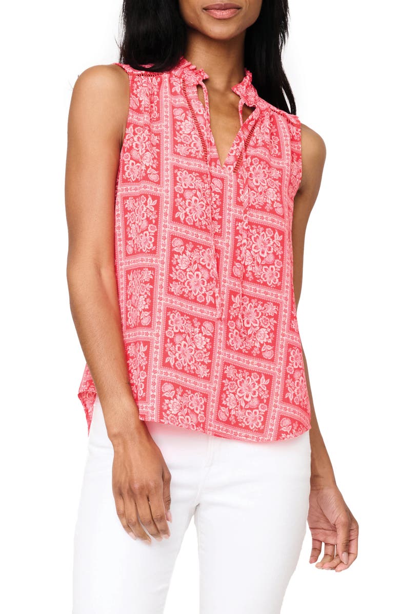 GIBSONLOOK Cameron Sleeveless Top, Main, color, Red Scarf Print