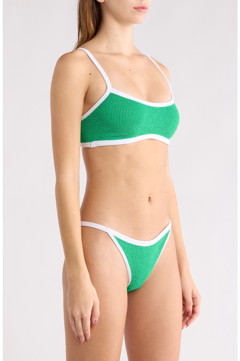 Tyler Two-Piece Bikini, Alternate, color, EMERALD/ WHITE