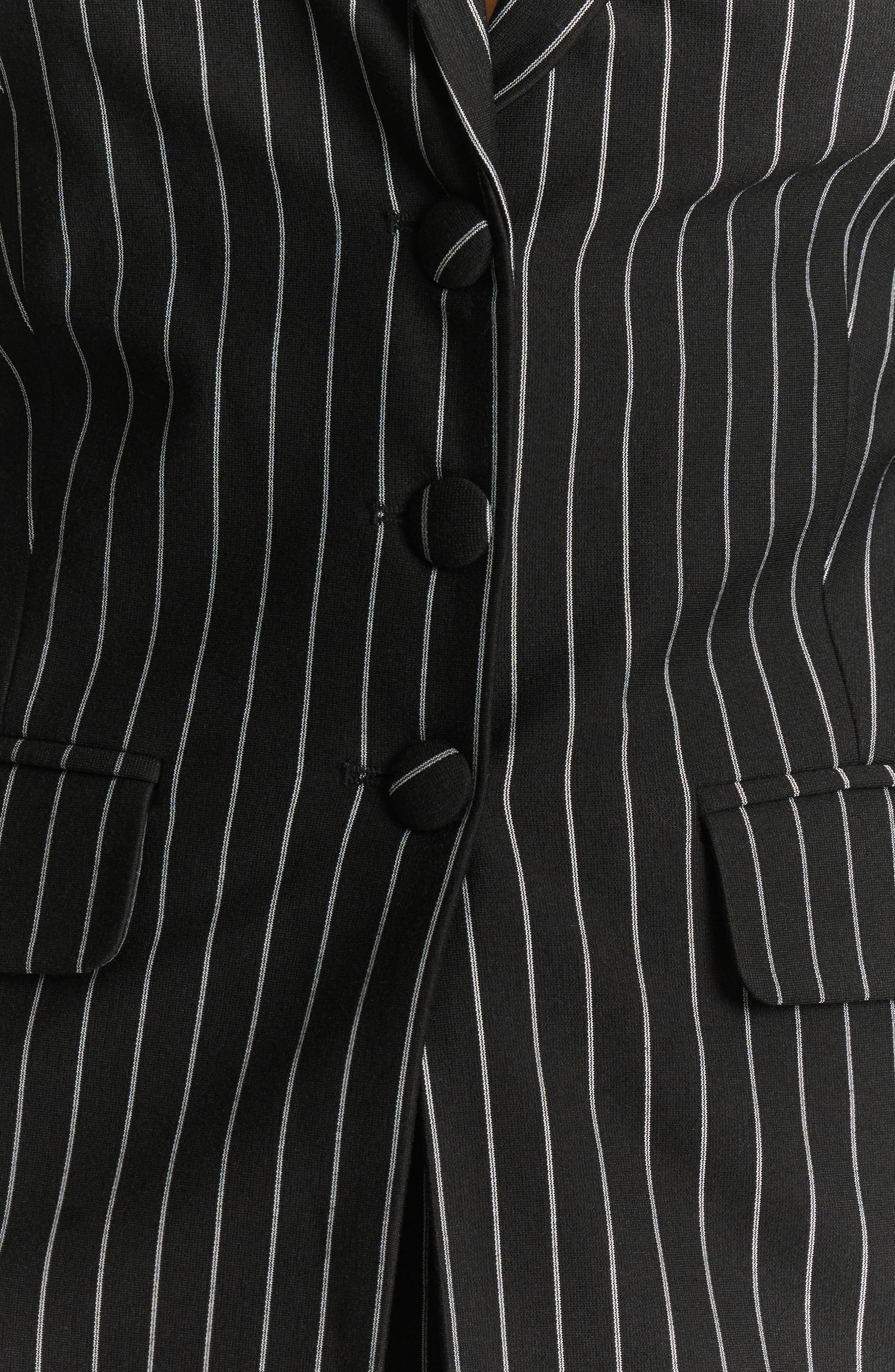Naked Wardrobe Drama Shoulder Pinstripe Blazer (Women) | Nordstromrack
