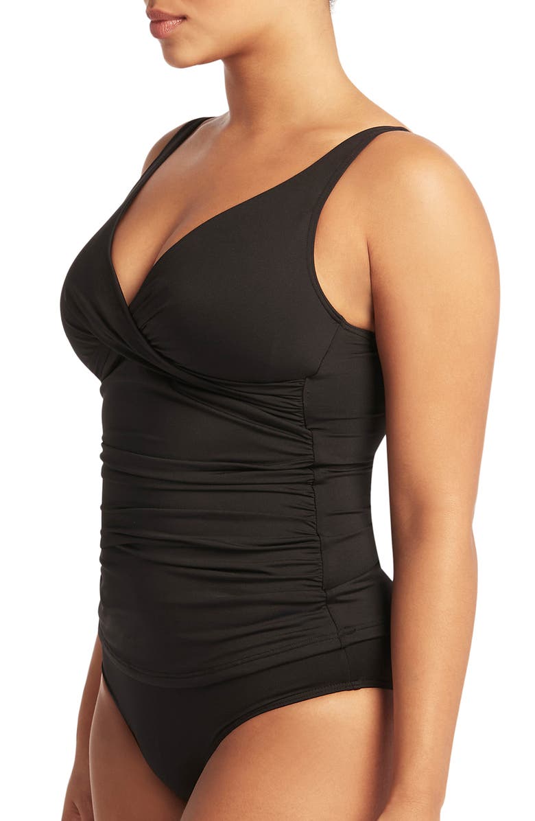 Sea Level Cross Front Tankini Top, Alternate, color,