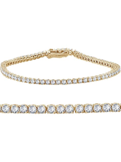 2 Ct Lab Grown Diamond Tennis Bracelet 7" 14k Gold