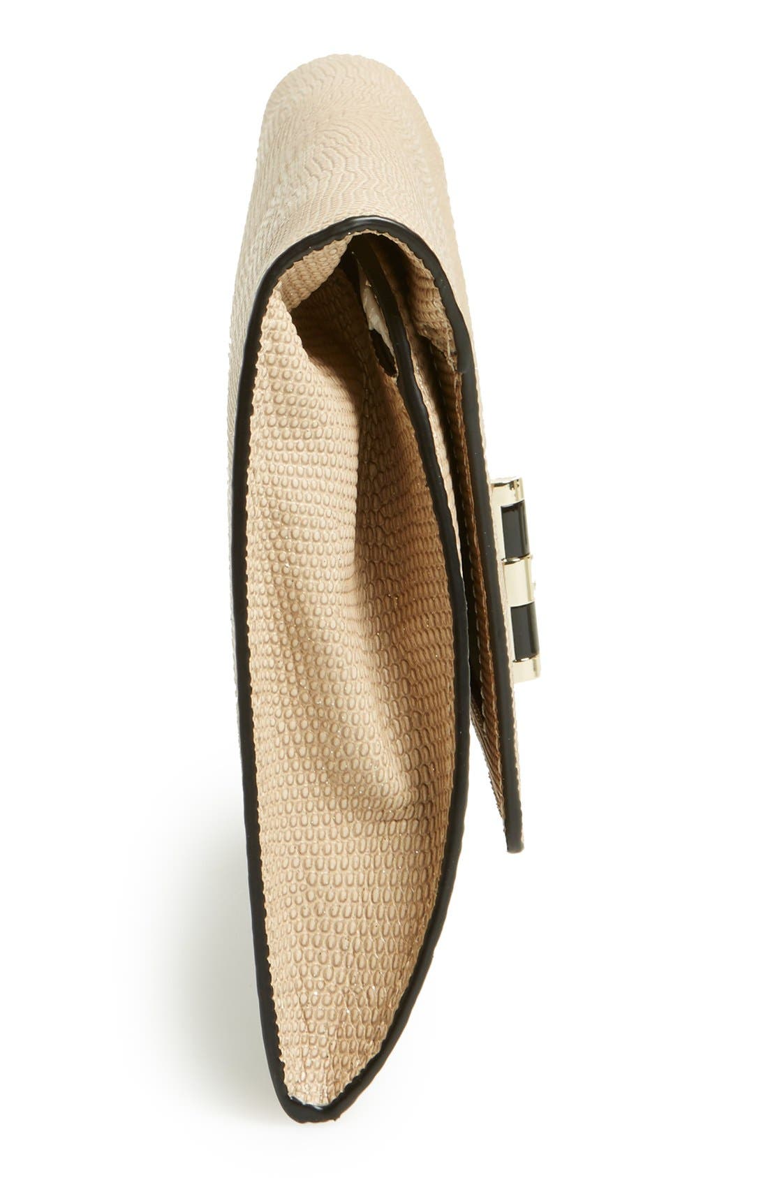 '440 Gallery Uptown' Glitter Clutch, Alternate, color, SAND
