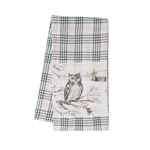 C & F Home C&f Home Woolland Owl Towel In Green