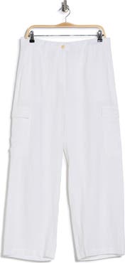 Eileen Fisher Wide Cargo Organic Linen Pants