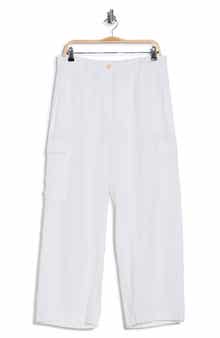 Eileen Fisher Wide Cargo Organic Linen Pants