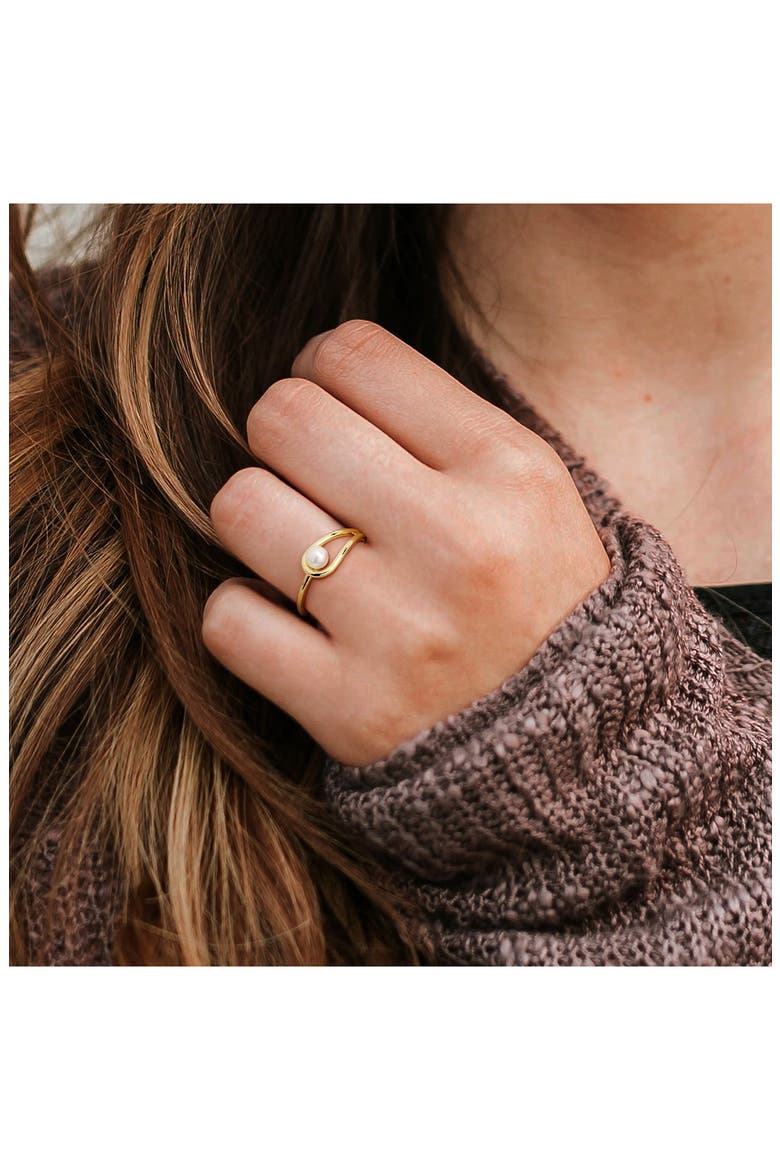 Cultured Freshwater Pearl Ring, Alternate, color, WHITE