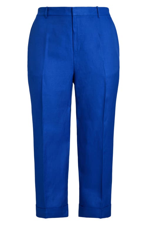 Ralph Lauren Lauren  Larabeth Linen Blend Suiting Pants In New Sapphire