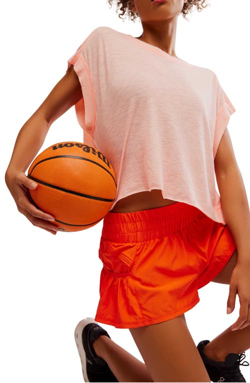 Free People Fp Movement Get Your Flirt On Shorts In Orange