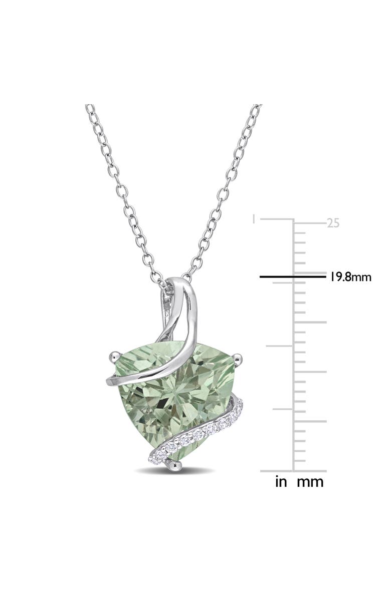 Julianna B. Gemstones & White Topaz Trilliant Necklace, Alternate, color, Green Quartz