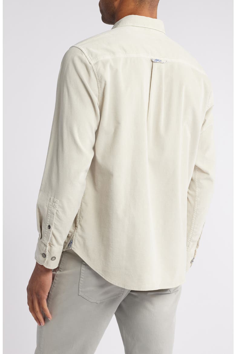 Coastline Sun Fade Stretch Cotton Corduroy Button-Up Shirt, Alternate, color, WARM MIST