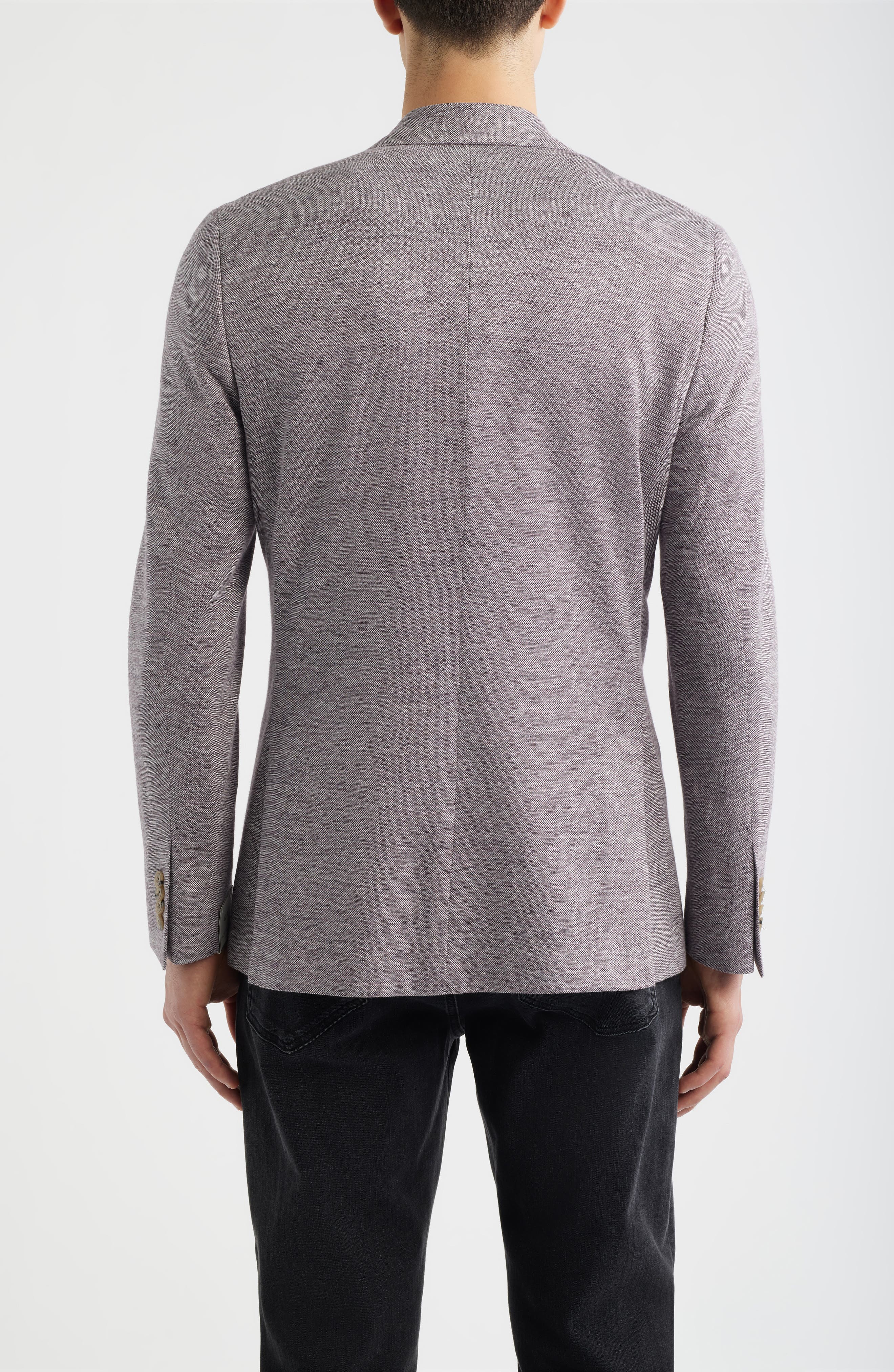 Hartford Mauve Melange Knit Linen & Wool Blend Sport Coat - image 2
