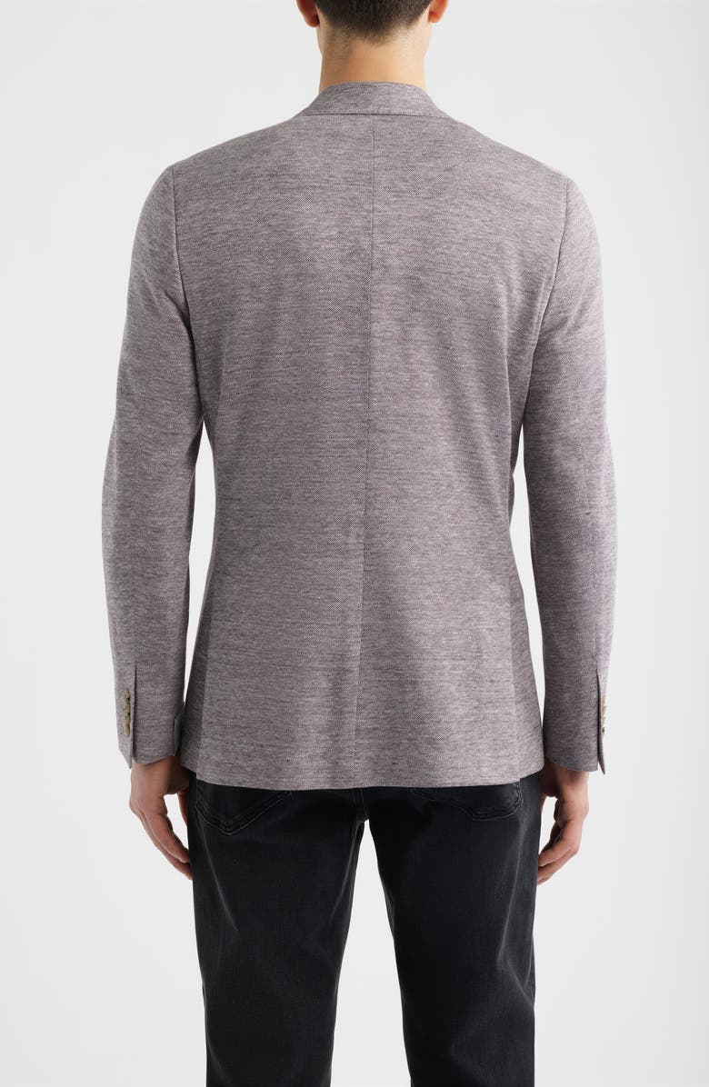 Jack Victor Hartford Mauve Mélange Knit Linen & Wool Blend Sport Coat, Alternate, color, Mauve