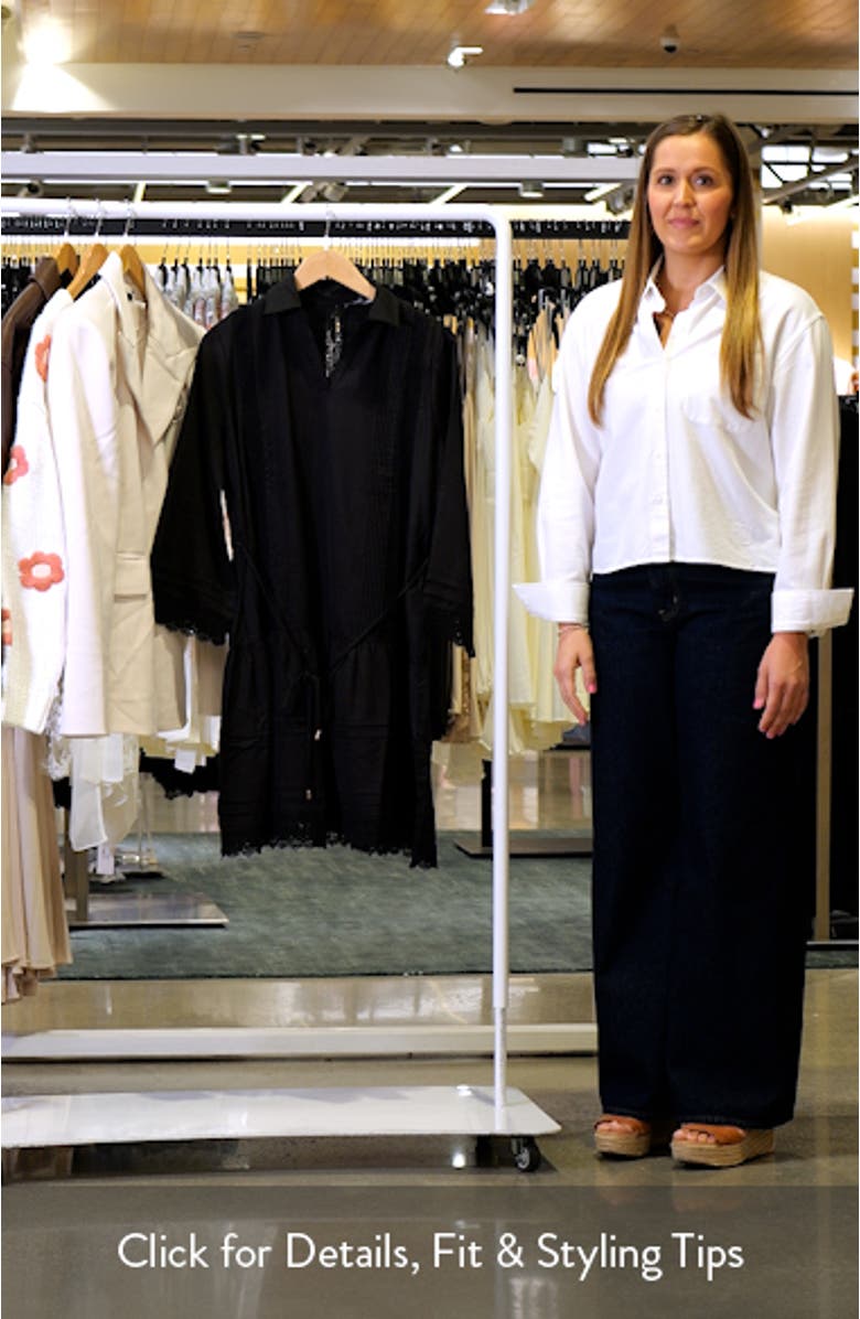 Lace Long Sleeve Shirtdress, sales video thumbnail