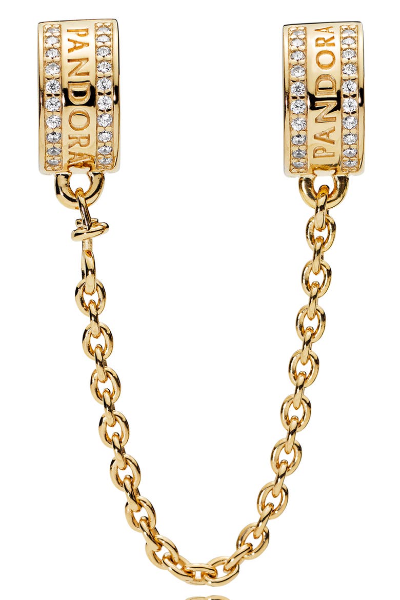 Shine Insignia Safety Chain, Main, color, GOLD