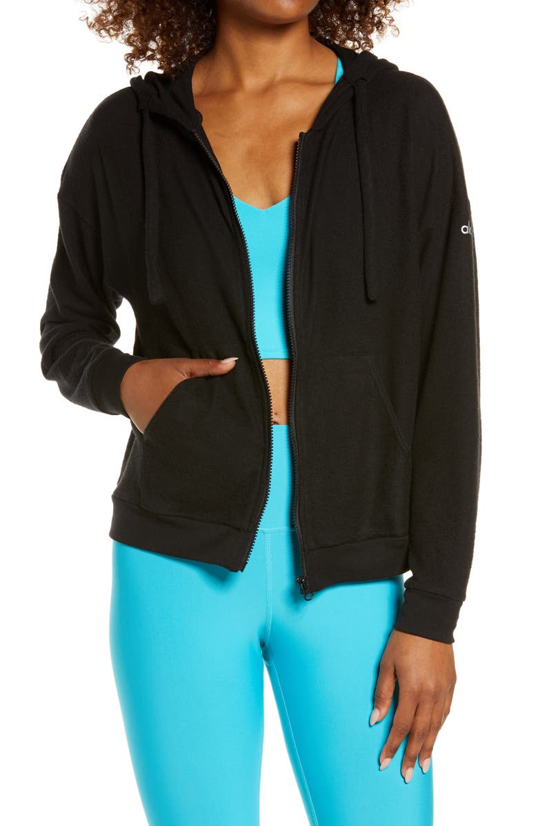 Alo Soho Front Zip Hoodie, Main, color,