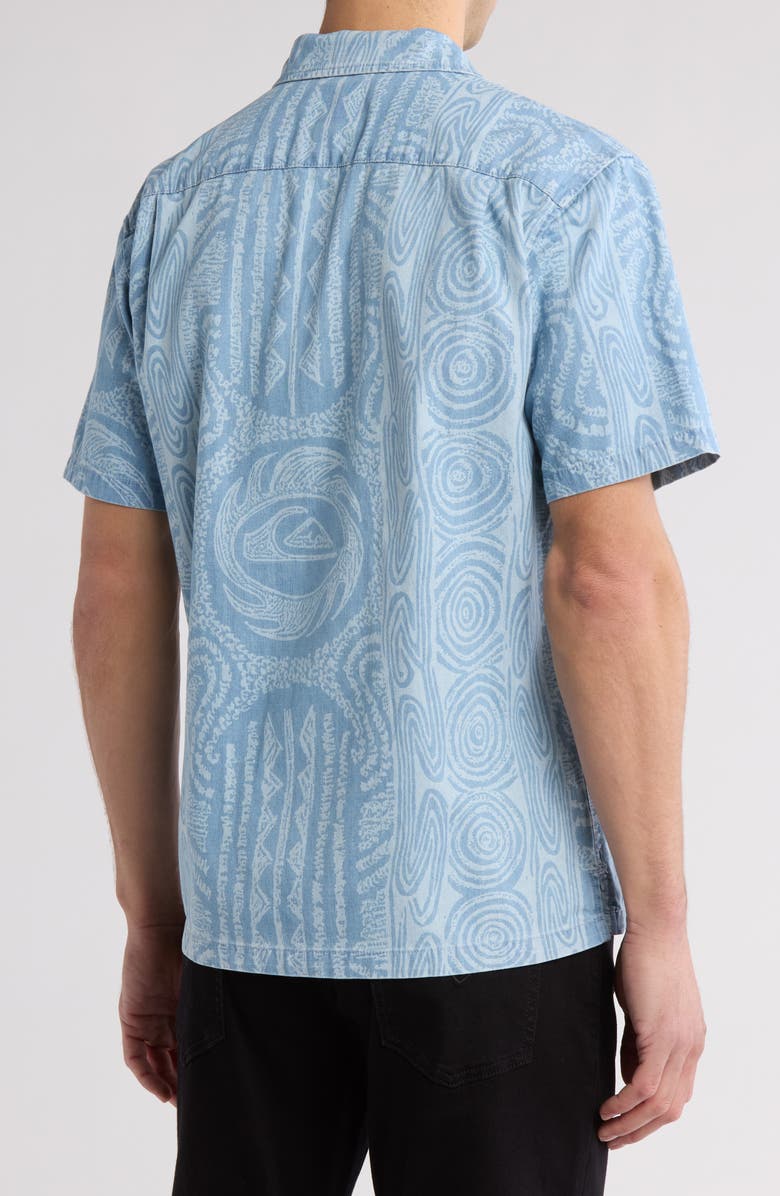 Quiksilver Denim Casual Short Sleeve Shirt, Alternate, color,
