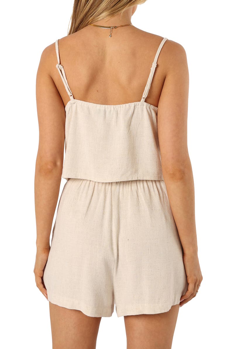 Petal & Pup Ryan Linen Camisole & Shorts Set, Alternate, color, Oatmeal