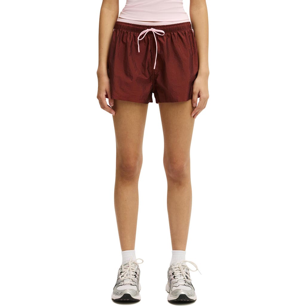 Cotton On Body Active Retro Run Short In Brown