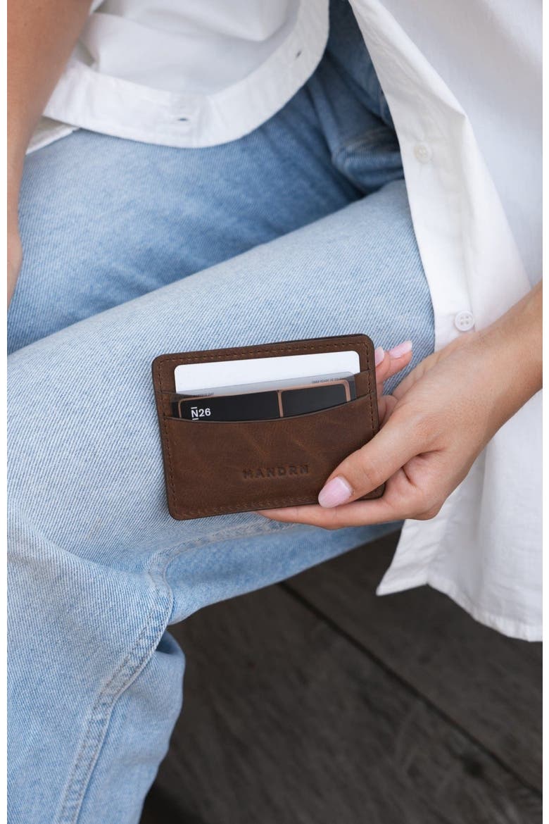 Leather Cardholder, Alternate, color, Saddle (dark)