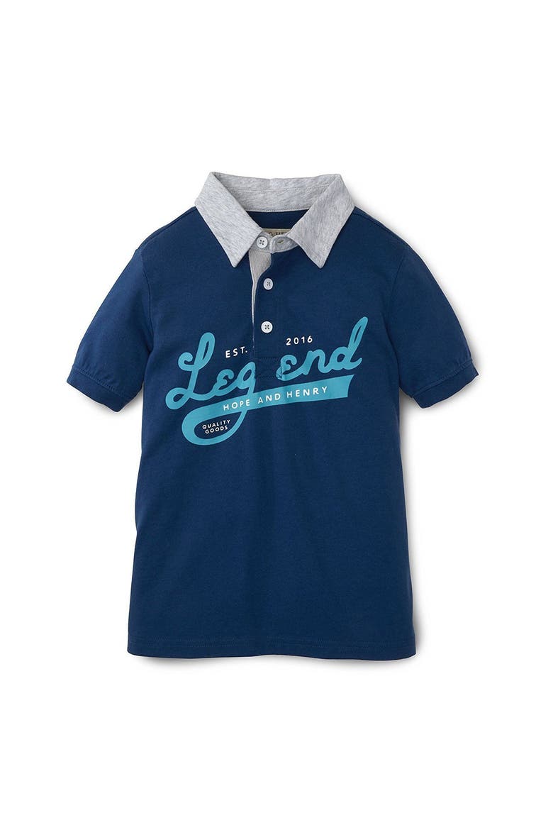 Boys' Graphic Polo, Kids, Alternate, color, Blue