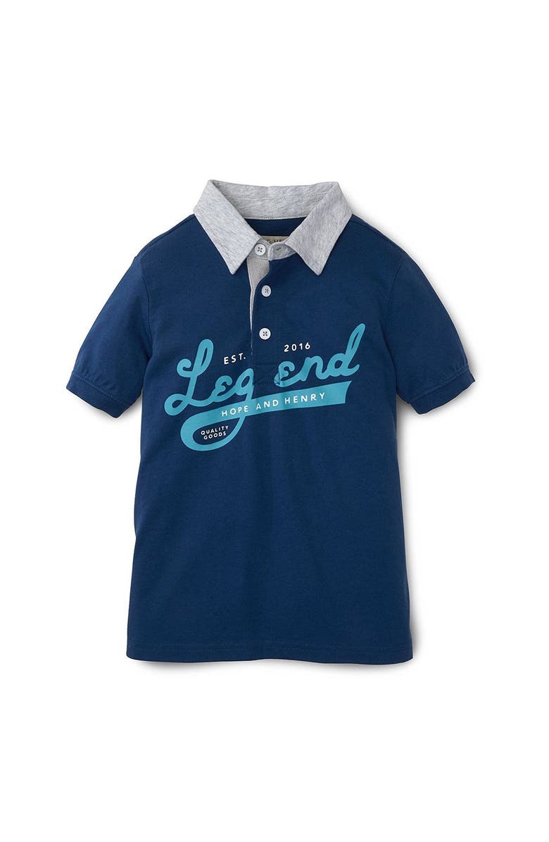 Hope & Henry Boys' Graphic Polo, Kids, Alternate, color, Blue