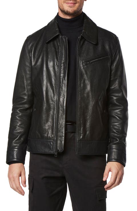 Overton Leather Trucker Jacket