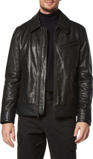 Andrew Marc Overton Leather Trucker Jacket