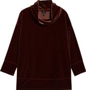 Jones New York Cowl Neck Velour Top