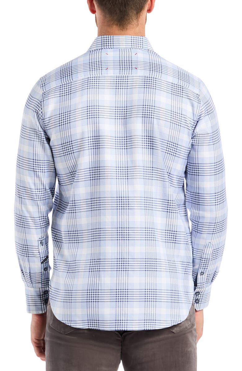 Robert Graham Delford Plaid Cotton Button-Up Shirt, Alternate, color, Navy