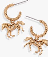 Alex and Ani Horse Huggie Hoop Earring