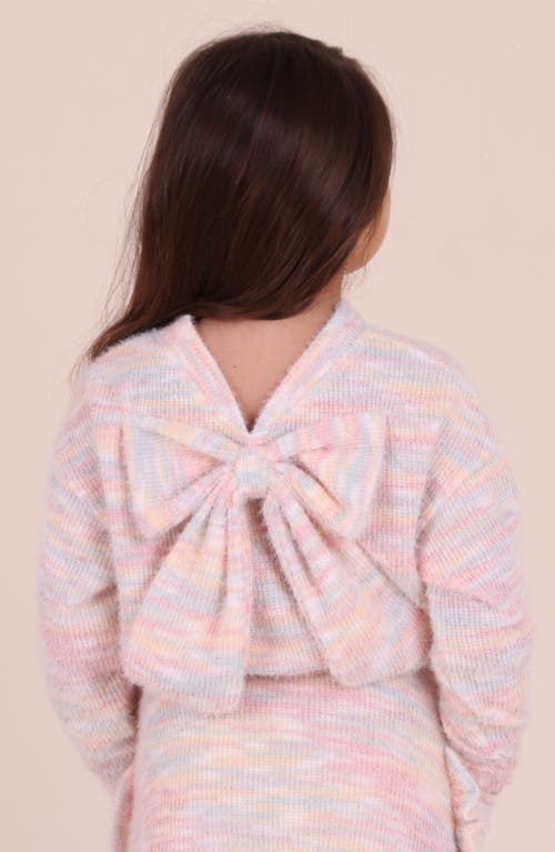 Tiny Tribe Kids' Bow Back Sweater In Pink