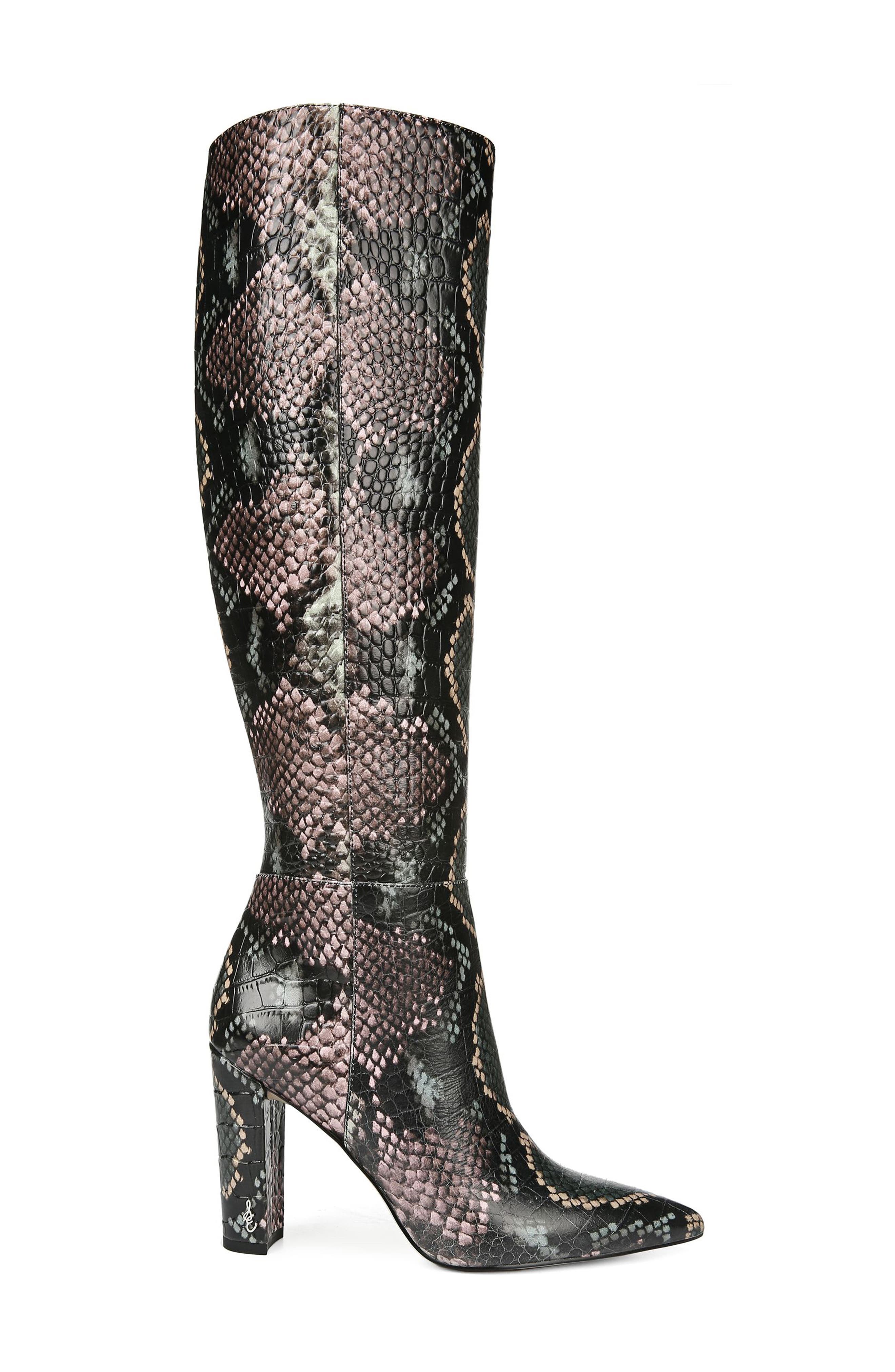 Raakel Knee High Boot, Alternate, color, WINTERGREEN MULTI LEATHER