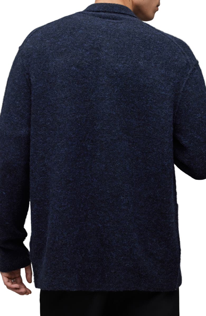 AllSaints Cygnus Alpaca Blend Cardigan, Alternate, color, Ink Navy