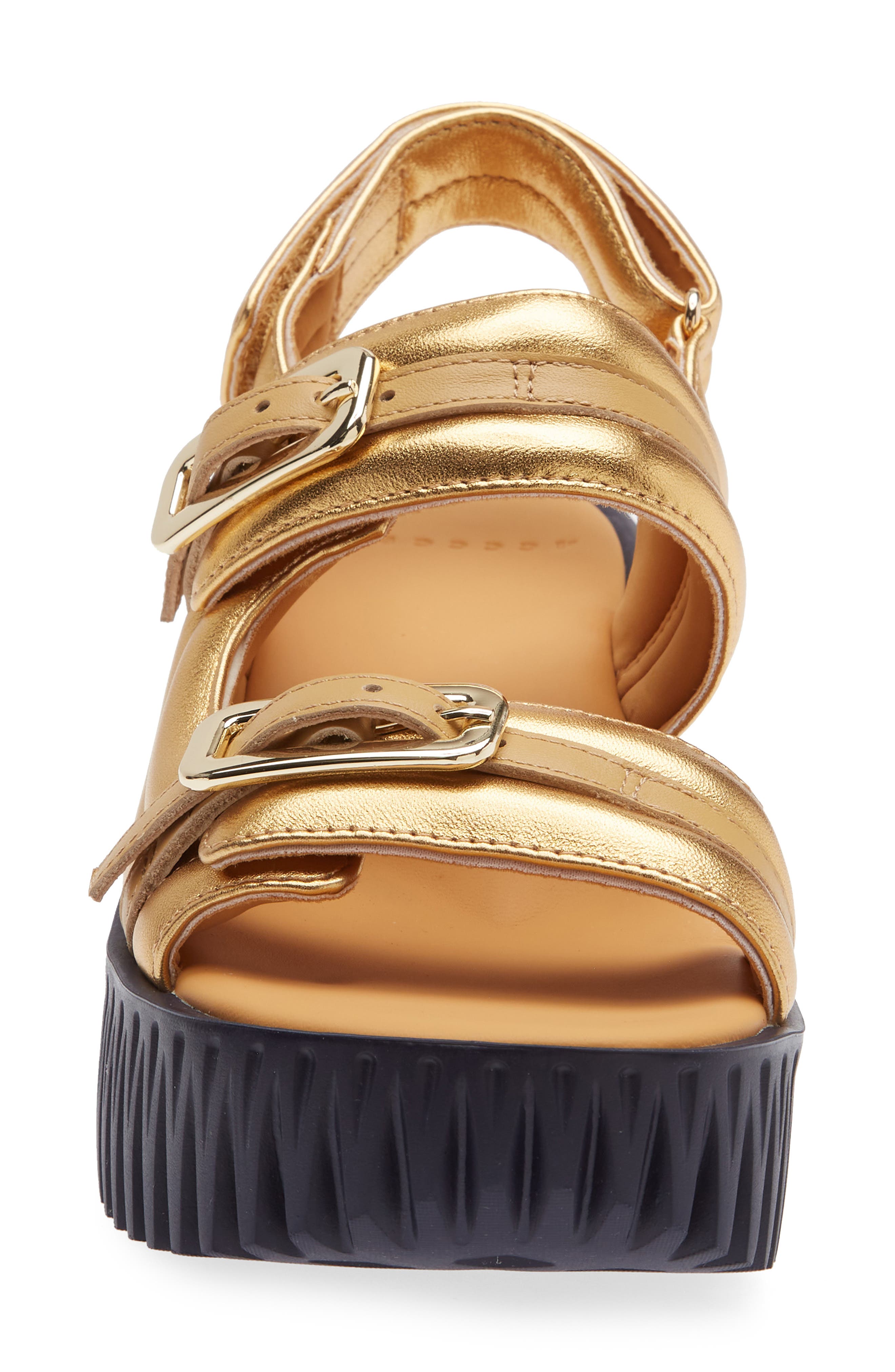 Plia Kiko Platform Slingback Sandal, Alternate, color, GOLD