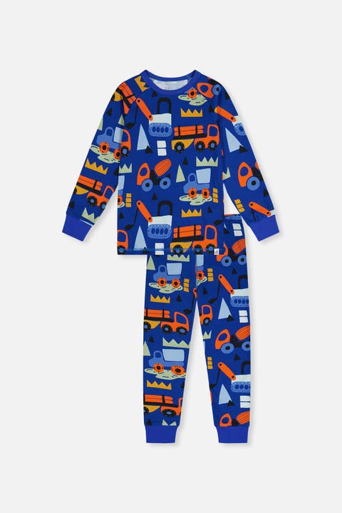 Truck Organic Cotton Top Pants Two Piece Pajama Set